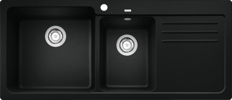 Νεροχύτης κουζίνας γρανιτένιος Blanco Naya 8 S 525945 Black 116×50 (ένθετος)