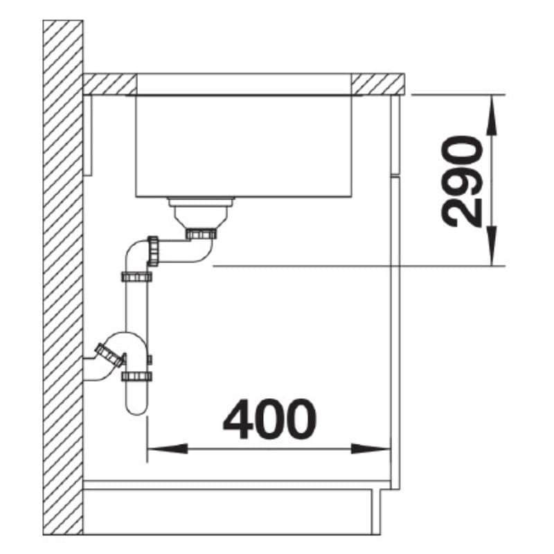 Νεροχύτης κουζίνας ανοξείδωτος Blanco Andano 500-U 522967 Satin Polish 54×44 (υποκαθήμενος) - 6