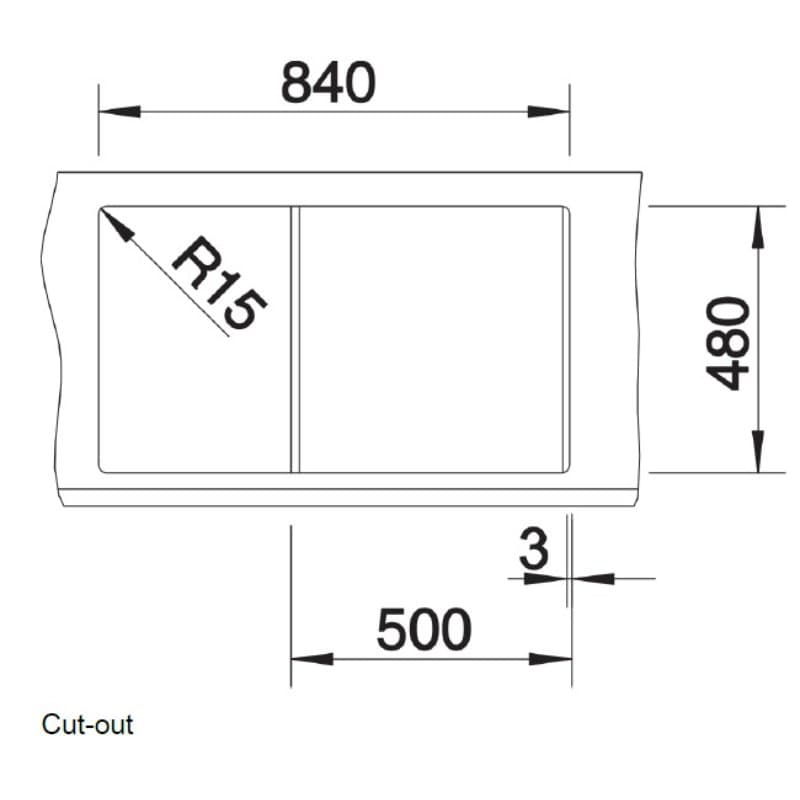 Νεροχύτης κουζίνας γρανιτένιος Blanco Metra 5 S 515042 Coffee 86×50 (ένθετος) - 3