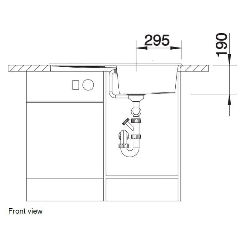 Νεροχύτης κουζίνας γρανιτένιος Blanco Metra 5 S 515042 Coffee 86×50 (ένθετος) - 4