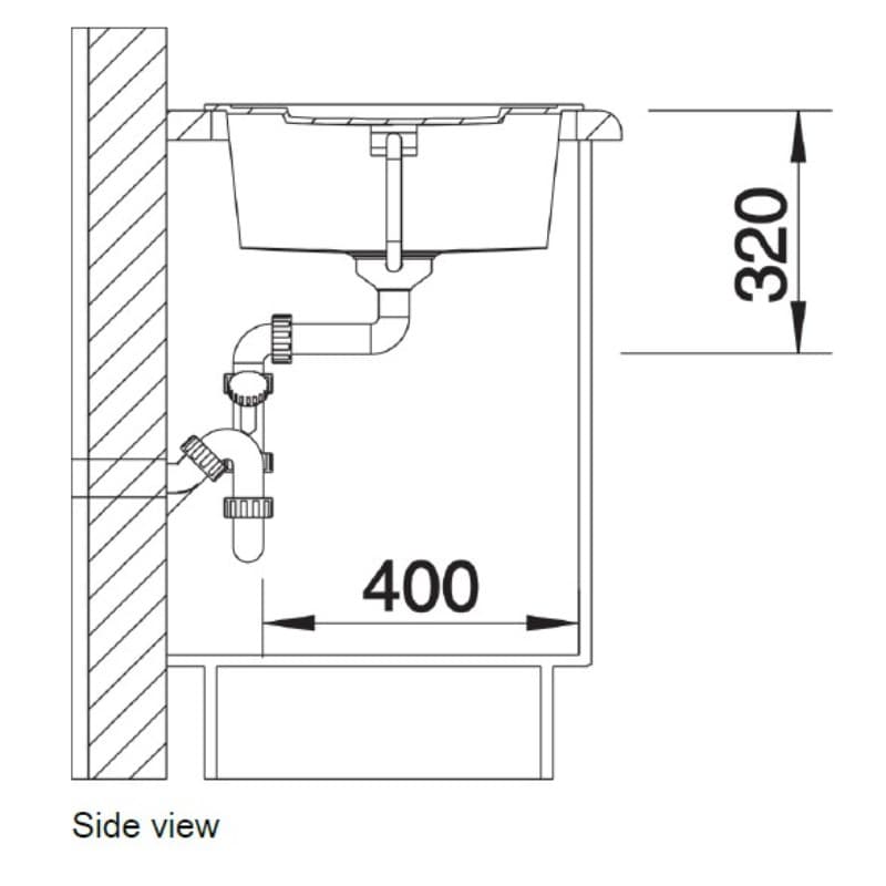 Νεροχύτης κουζίνας γρανιτένιος Blanco Metra 5 S 515042 Coffee 86×50 (ένθετος) - 5