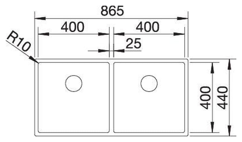 Νεροχύτης κουζίνας ανοξείδωτος Blanco Claron 400/400-U 521618 Satin Polish 86,5×44 (υποκαθήμενος) - 2