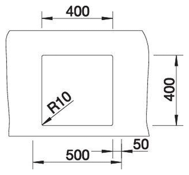 Νεροχύτης κουζίνας ανοξείδωτος Blanco Claron 400-U 523385 Durinox 44×44 (υποκαθήμενος) - 3