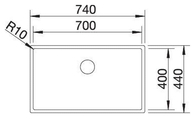 Νεροχύτης κουζίνας ανοξείδωτος Blanco Claron 700-IF 523391 Durinox 74×44 (Flush επίπεδο χείλος IF) - 2