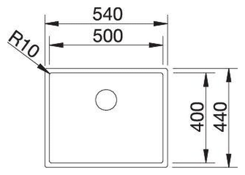 Νεροχύτης κουζίνας ανοξείδωτος Blanco Claron 500-U 527834 Dark Steel 54×44 (υποκαθήμενος) - 2