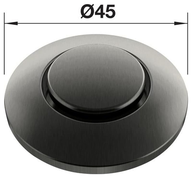 Χειριστήριο Πνευματικού Διακόπτη Blanco 527921 Satin Dark Steel Φ45cm - 2
