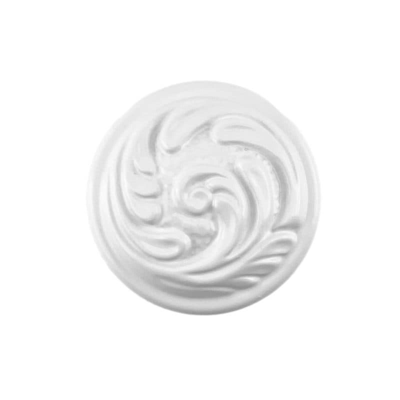Πόμολο Επίπλων Bosetti Marella 24410 Λευκό Γυαλιστερό Φ30mm - 3