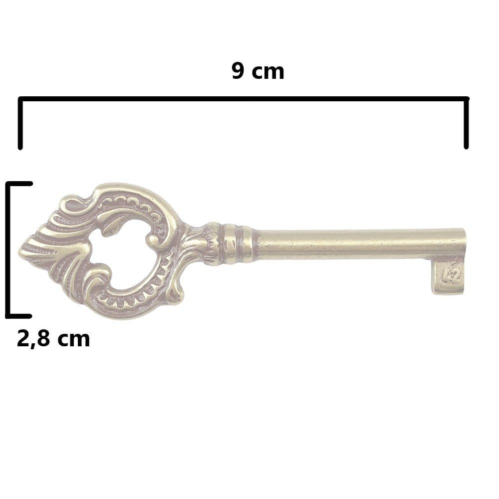 Κλειδί Επίπλων Bosetti Marella 33723 Χρυσό με Πατίνα Patine BM 9x2,8cm - 3