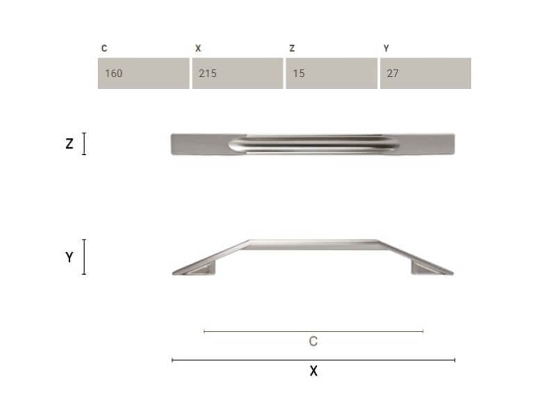 Λαβή Επίπλων Citterio Line 399 160mm Χρώμιο - 5