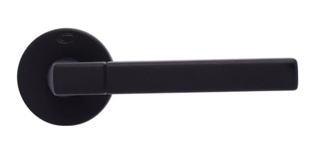 Πόμολα Πόρτας με Ροζέτα Convex 2095 Ματ Μαύρο - 2