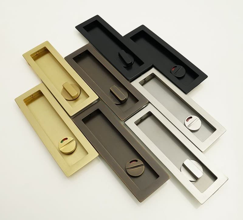 Χούφτες Συρόμενης Πόρτας Convex 1507 ZSAF Ματ Μαύρο 5x15cm (Σετ) - 3