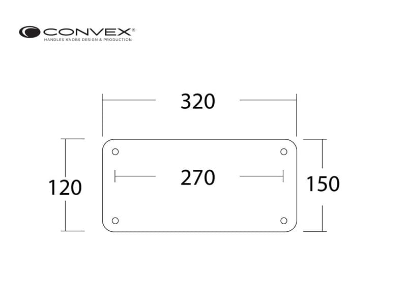 Σήμανση οδών Convex 1541B Ματ Μαύρο 32x15cm - 2