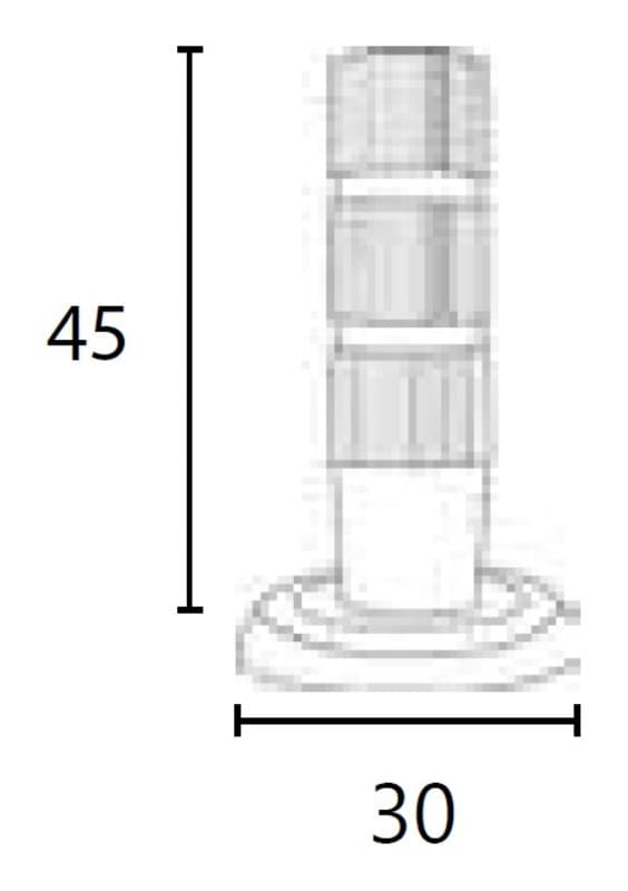 Στοπ Πόρτας Convex 1543 Ματ Μαύρο Φ3x4,5cm - 2