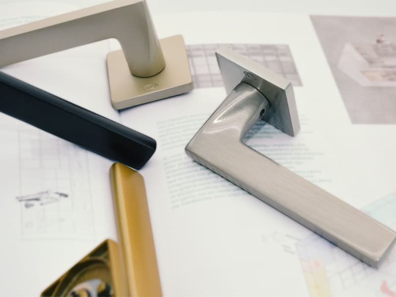 Πόμολα Πόρτας με Ροζέτα Convex 2275S Σάτεν Όρο (slim ροζέτα) - 3
