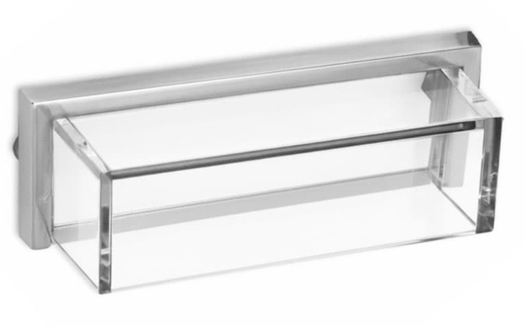 Χούφτα Επίπλων Εξωτερική Convex 747 096mm 096mm Plexiglass / Χρώμιο