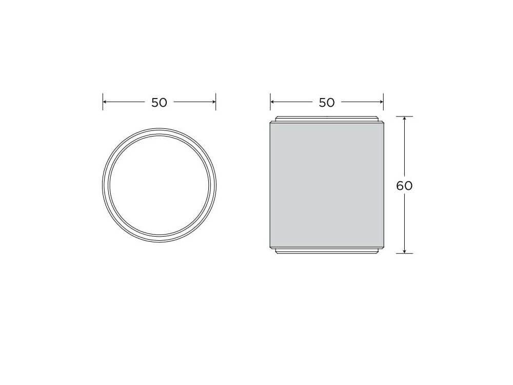 Μπουλ Εξώθυρας Convex 1745 Ματ Όρο Φ50mm - 2