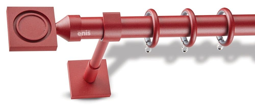 Μεταλλικό Κουρτινόξυλο Enis Φαιστός ΧΚ Φ25mm Κόκκινο Κεραμιδί Ν55/8040