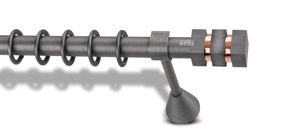 Μεταλλικό Κουρτινόξυλο Enis Chic 3016 Φ25mm Βιομηχανικό Χαλκός