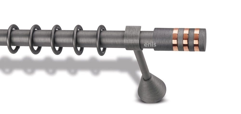 Μεταλλικό Κουρτινόξυλο Enis Chic 3015 Φ25mm Βιομηχανικό Χαλκός