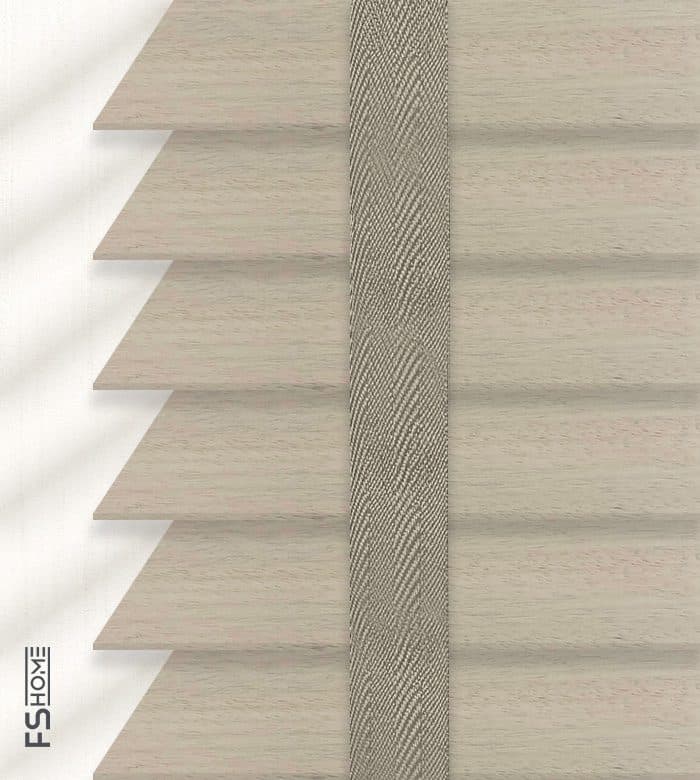 Ξύλινο Στόρι Enis W-92 50mm Μπεζ - 2