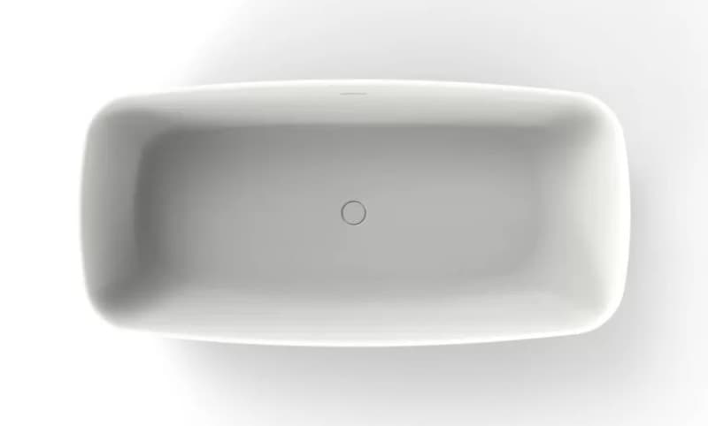 Μπανιέρα ελεύθερης τοποθέτησης Dupont Corian Kabu 1011 Ματ Λευκό 155x75x50cm* - 2