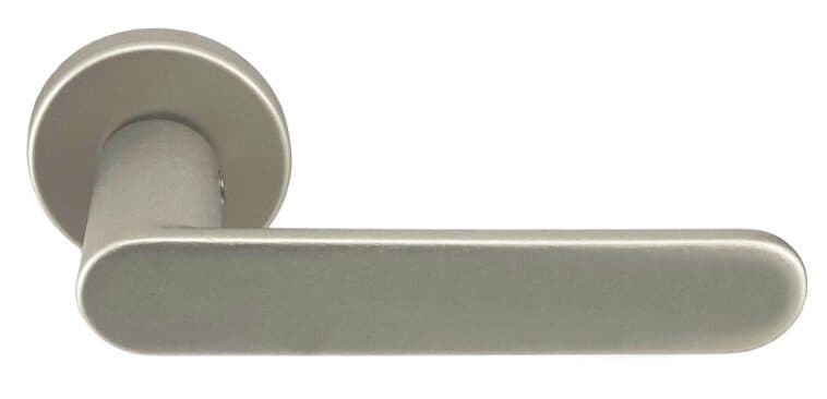 Πόμολα Πόρτας με Ροζέτα Forme Round Νίκελ Pearl