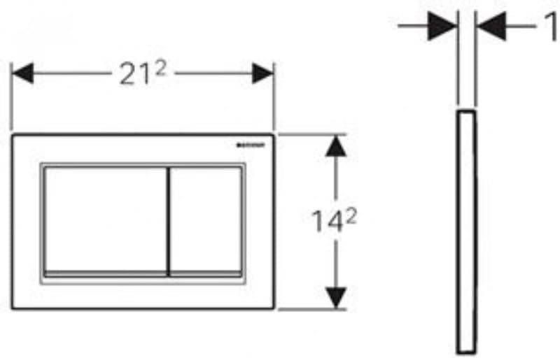 Πλακέτα χειρισμού Dual flush Geberit
Omega 20 Square 115.080.KH.1 Bright chrome/matt Chrome Γυαλιστερό / Ματ
21,2x14,2cm - 2