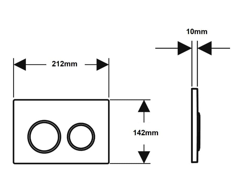 Πλακέτα χειρισμού Dual flush Geberit
Omega 20 Round 115.085.DW.1 Γυαλιστερό / Γυαλιστερό 21,2x14,2cm - 2