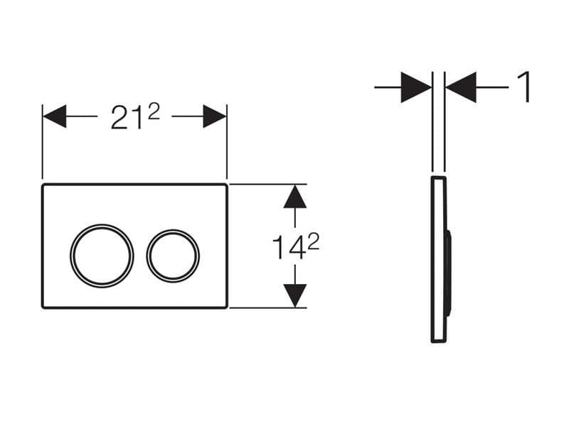 Πλακέτα χειρισμού Dual flush Geberit
Omega 20 Round 115.085.KH.1 Bright chrome/matt Chr Γυαλιστερό / Ματ
21,2x14,2cm - 2
