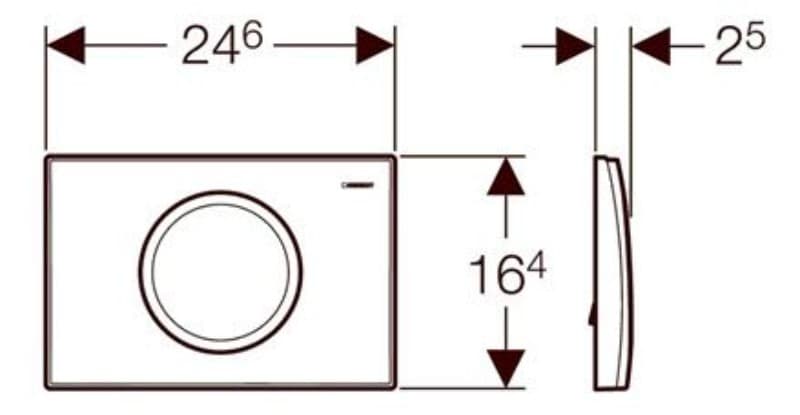 Πλακέτα χειρισμού Dual flush Geberit
Delta 15 115.109.11.1 White Alpine Γυαλιστερό 24,6x16,4cm - 2