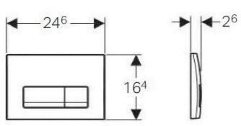 Πλακέτα χειρισμού Dual flush Geberit
Delta 50 115.119.21.1 Bright Chrome Γυαλιστερό 24,6x16,4cm - 2