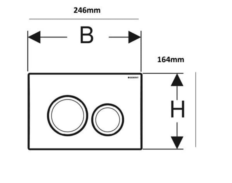 Πλακέτα χειρισμού Dual flush Geberit
Delta 20 Round 115.127.11.1 White Alpine Γυαλιστερό 24,6x16,4cm - 2