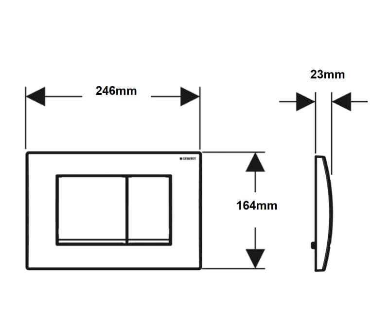Πλακέτα χειρισμού Dual flush Geberit
Delta 20 Square 115.137.11.1 White Alpine Γυαλιστερό 24,6x16,4cm - 2