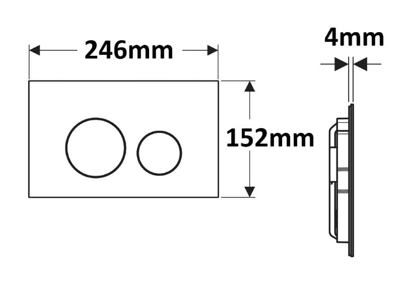Πλακέτα χειρισμού Dual flush Geberit
Sigma 40 Round 115.628.14.1 Black Matt Ματ 24,6x15,2cm - 2