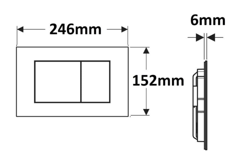 Πλακέτα χειρισμού Dual flush Geberit
Sigma 40 Square 115.629.JL.1 Sand Grey Ματ 24,6x15,2cm - 2