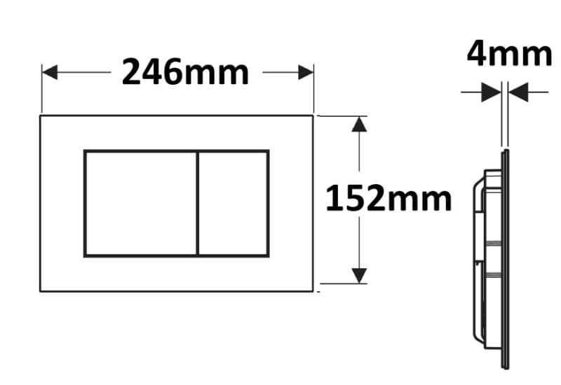 Πλακέτα χειρισμού Dual flush Geberit
Sigma 40 Square 115.629.JT.1 White Matt Painted Ματ 24,6x15,2cm - 2
