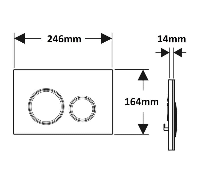Πλακέτα χειρισμού Dual flush Geberit
Sigma 50 Round 115.652.JV.1 Concrete Ματ 24,6x16,4cm - 2