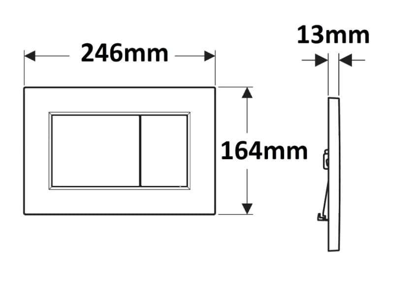 Πλακέτα χειρισμού Dual flush Geberit
Sigma 01 Square 115.660.JQ.1 Matt Chrome Ματ / Γυαλιστερό 24,6x16,4cm - 2