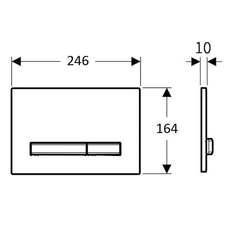 Πλακέτα χειρισμού Dual flush Geberit
Sigma 50 Square 115.671.00.2 Customisable Surface — 24,6x16,4cm - 2