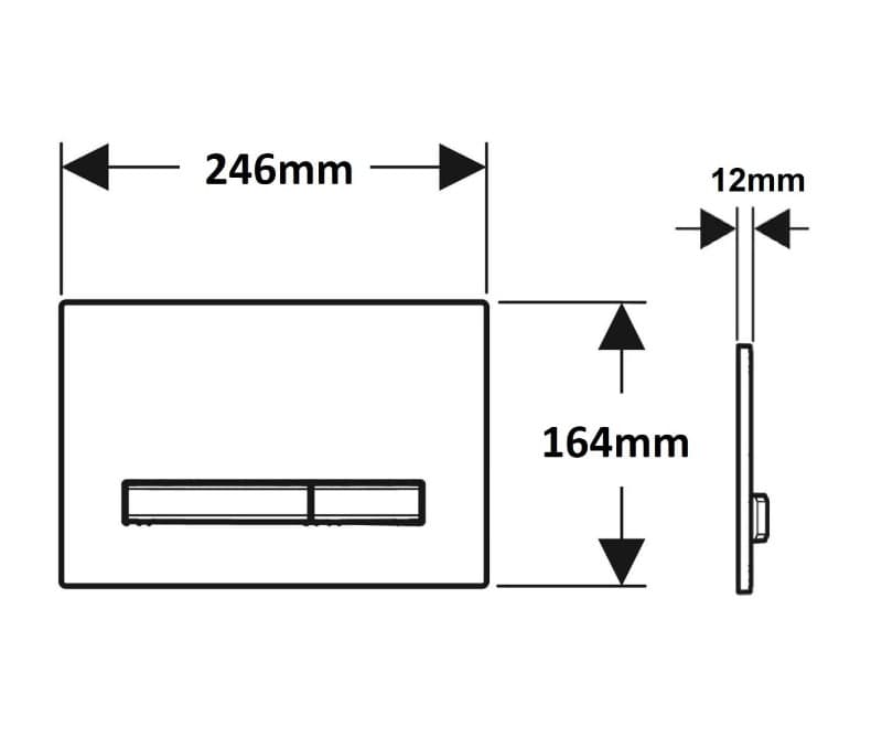 Πλακέτα χειρισμού Dual flush Geberit
Sigma 50 Square 115.671.QD.2 Black Chrome Brushed Βουρτσισμένο 24,6x16,4cm - 2