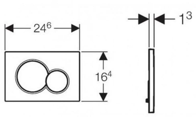 Πλακέτα χειρισμού Dual flush Geberit
Sigma 01 Round 115.770.11.5 White Alpine Γυαλιστερό 24,6x16,4cm - 2