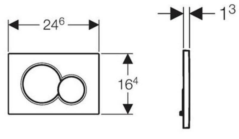 Πλακέτα χειρισμού Dual flush Geberit
Sigma 01 Round 115.770.21.5 Bright chrome-plated Γυαλιστερό 24,6x16,4cm - 2