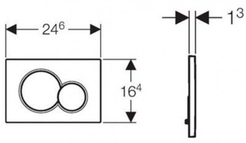 Πλακέτα χειρισμού Dual flush Geberit
Sigma 01 Round 115.770.DT.5 Special Brass Σατινέ 24,6x16,4cm - 2