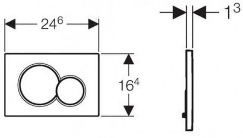 Πλακέτα χειρισμού Dual flush Geberit
Sigma 01 Round 115.770.JQ.5 Matt Chrome Ματ / Γυαλιστερό 24,6x16,4cm - 2
