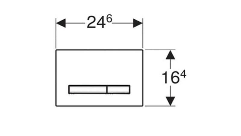 Πλακέτα χειρισμού Dual flush Geberit
Sigma 50 Square 115.788.GH.2 Brushed Chrome Βουρτσισμένο 24,6x16,4cm - 2