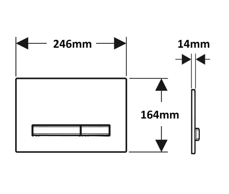 Πλακέτα χειρισμού Dual flush Geberit
Sigma 50 Square 115.788.JK.2 Lava Γυαλιστερό (γυαλί) 24,6x16,4cm - 2