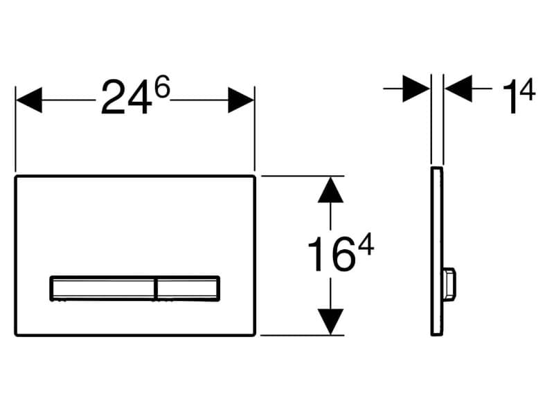 Πλακέτα χειρισμού Dual flush Geberit
Sigma 50 Square 115.788.JM.2 Mustang Slate Ματ 24,6x16,4cm - 2