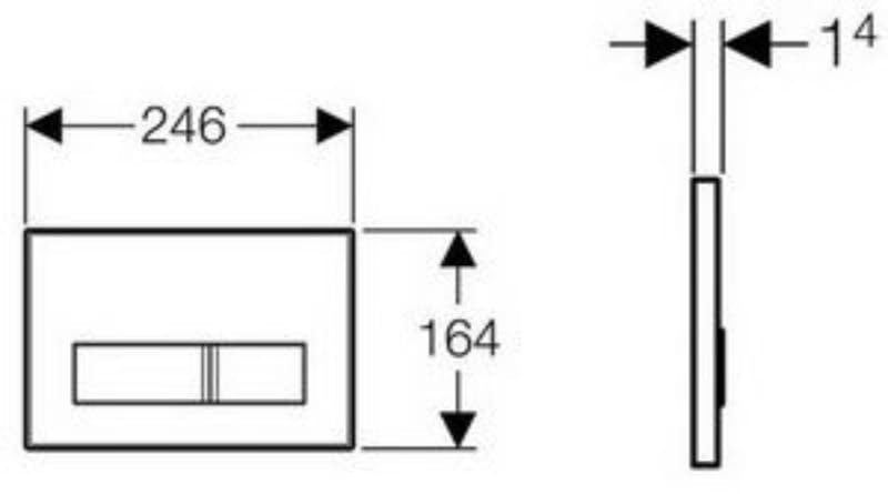 Πλακέτα χειρισμού Dual flush Geberit
Sigma 50 Square 115.788.SD.2 Smoked Glass Reflective Γυαλιστερό (γυαλί)
24,6x16,4cm - 2