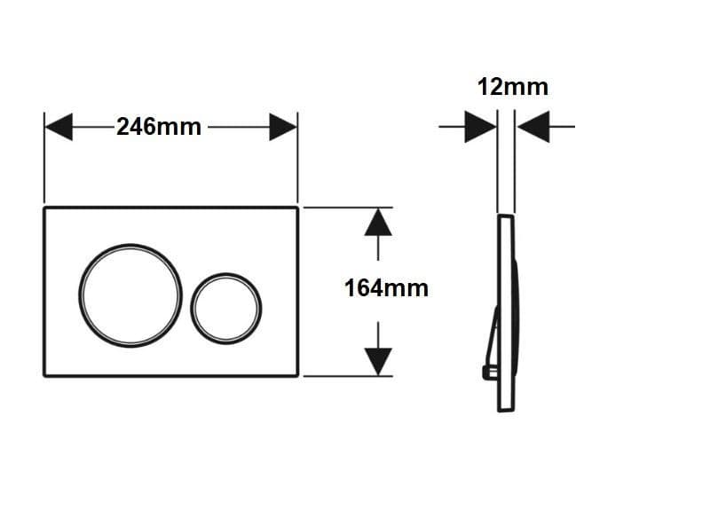 Πλακέτα χειρισμού Dual flush Geberit
Sigma 20 Round 115.882.KH.1 Bright chrome/matt Chr Γυαλιστερό / Ματ
24,6x16,4cm - 2