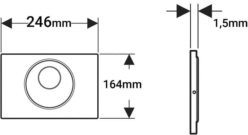 Πλακέτα χειρισμού Touchless, electronic
Geberit Sigma 10 IR 115.890.SN.6 Stainless Steel brushed/pol/br Βουρτσισμένο
24,6x16,4cm - 2